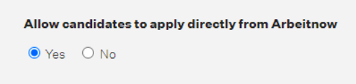 Allow candidates to apply directly from Arbeitnow